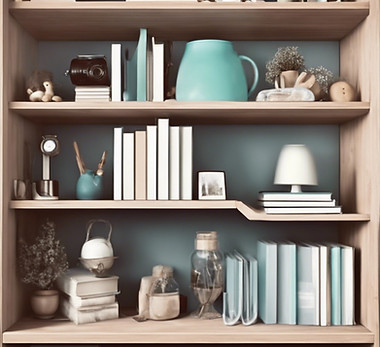 organization and declutter of items on shelf or bookcase..jpg