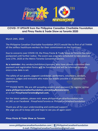 UPDATES - Pinoy Fiesta & Trade Show sa Toronto & Pageants with a Cause