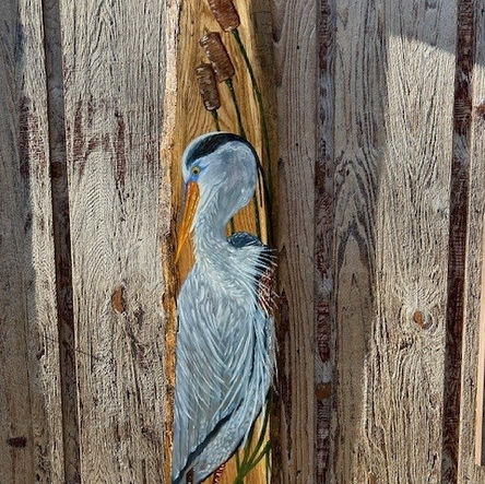 #23 Haron with cattails