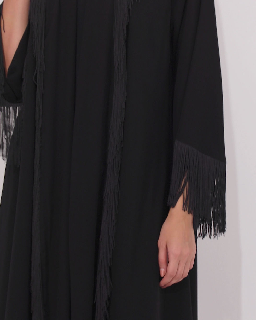 Thumbnail: Tasseled Long Sleeve Abaya