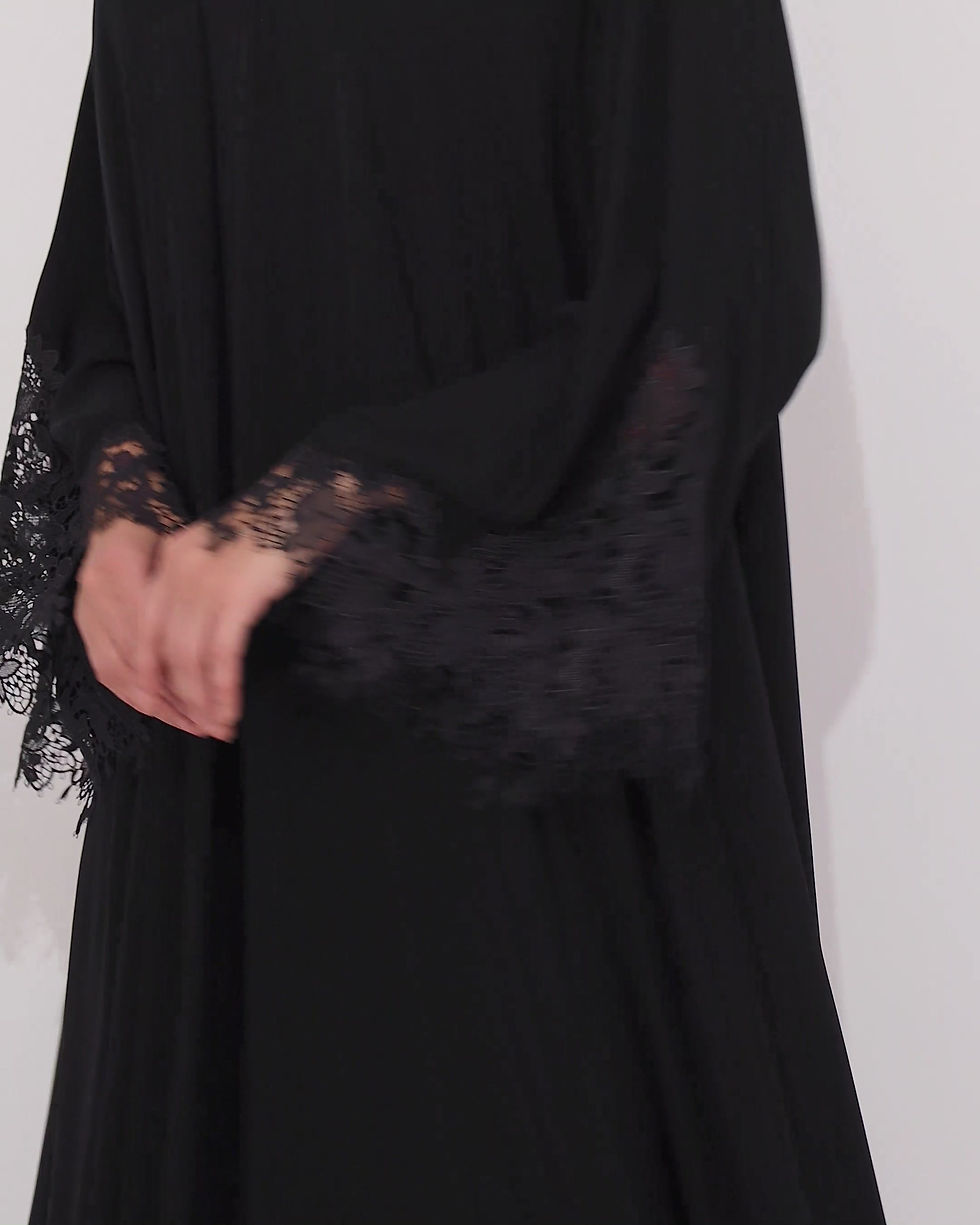 Thumbnail: Lace Trimmed Abaya