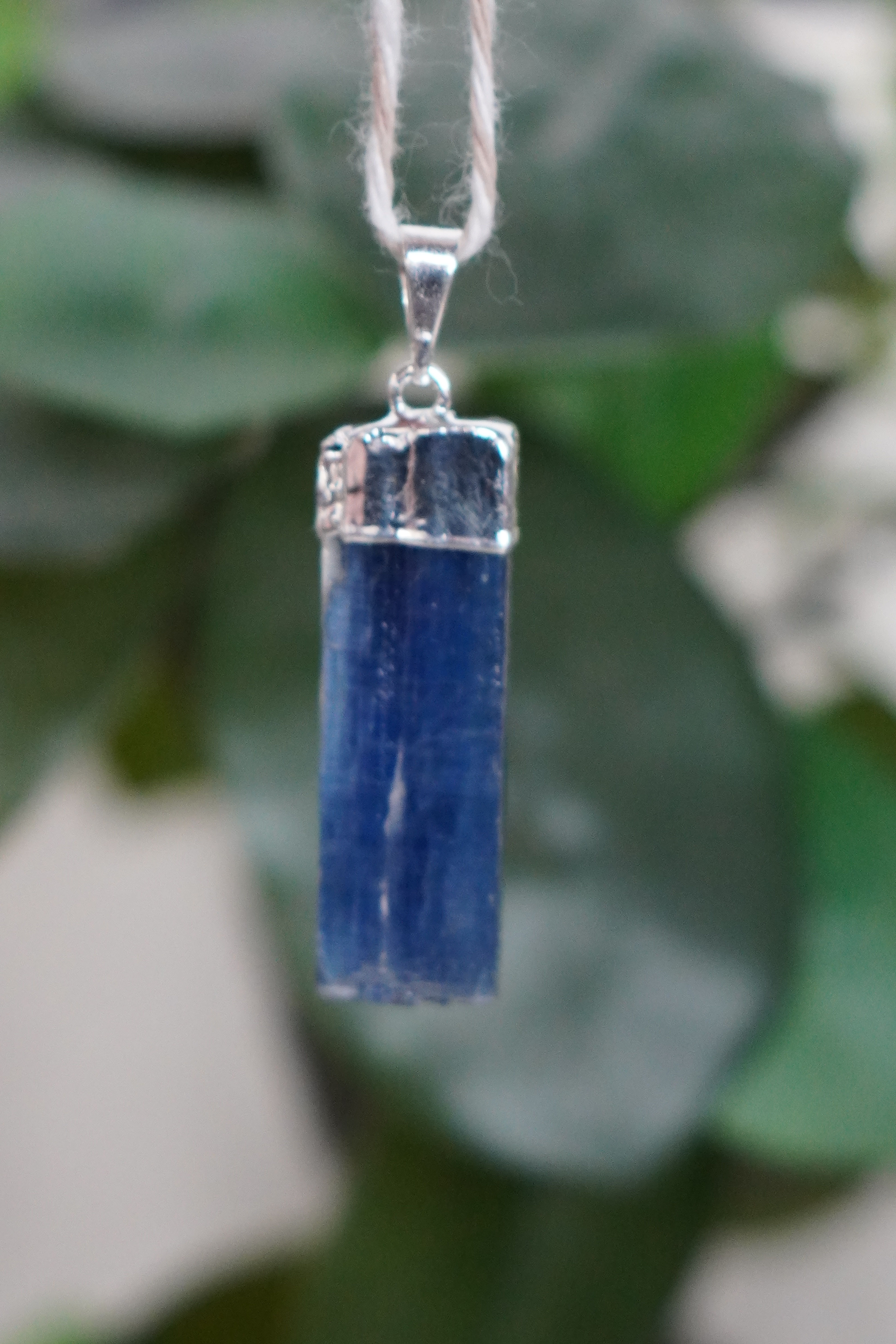 Plated Blue Kyanite pendants - 5 pcs (chains not included)