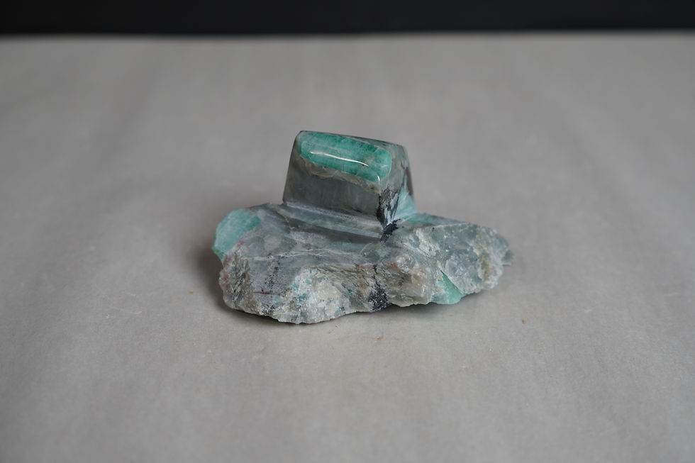 Thumbnail: Emerald Beryl carved in Matrix