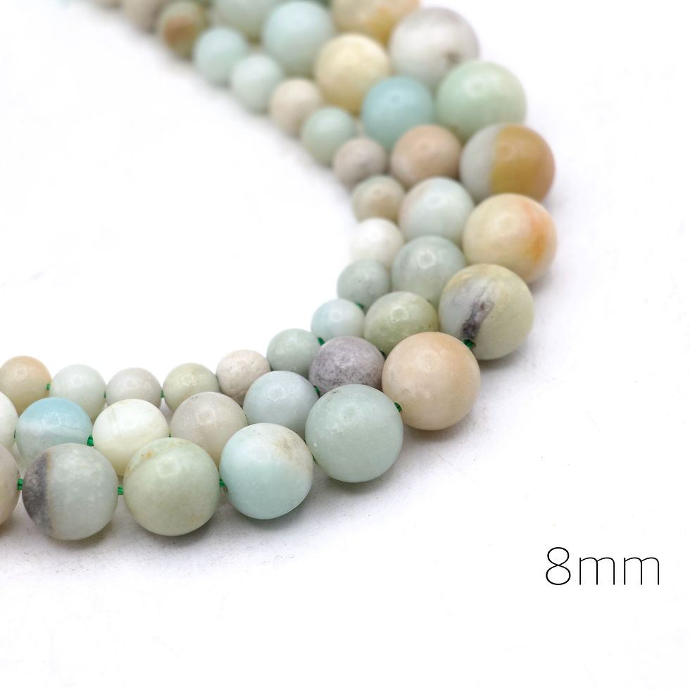 Thumbnail: Amazonite bead strand - 2pc