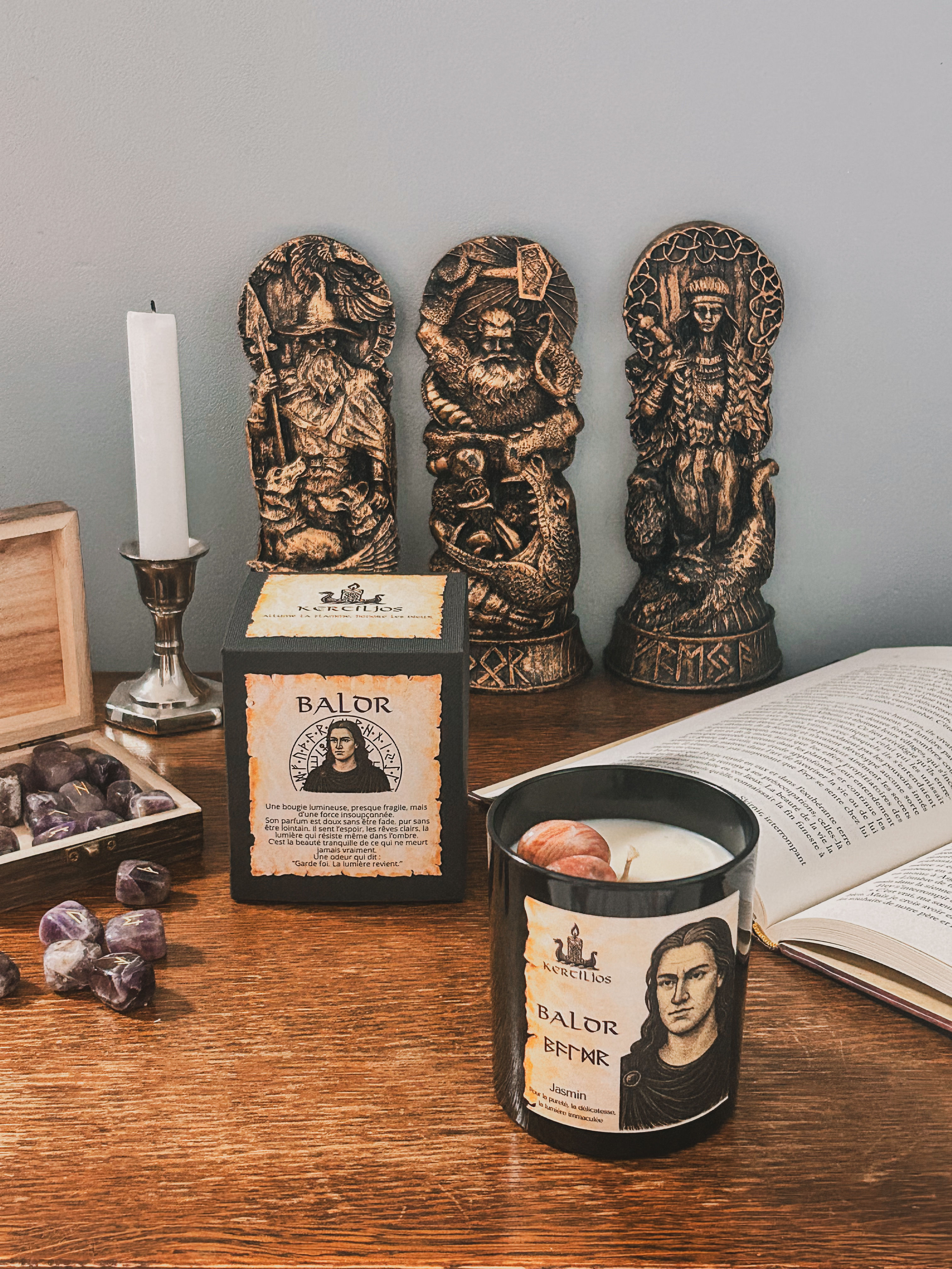 BOUGIE BALDR ET RUNE
