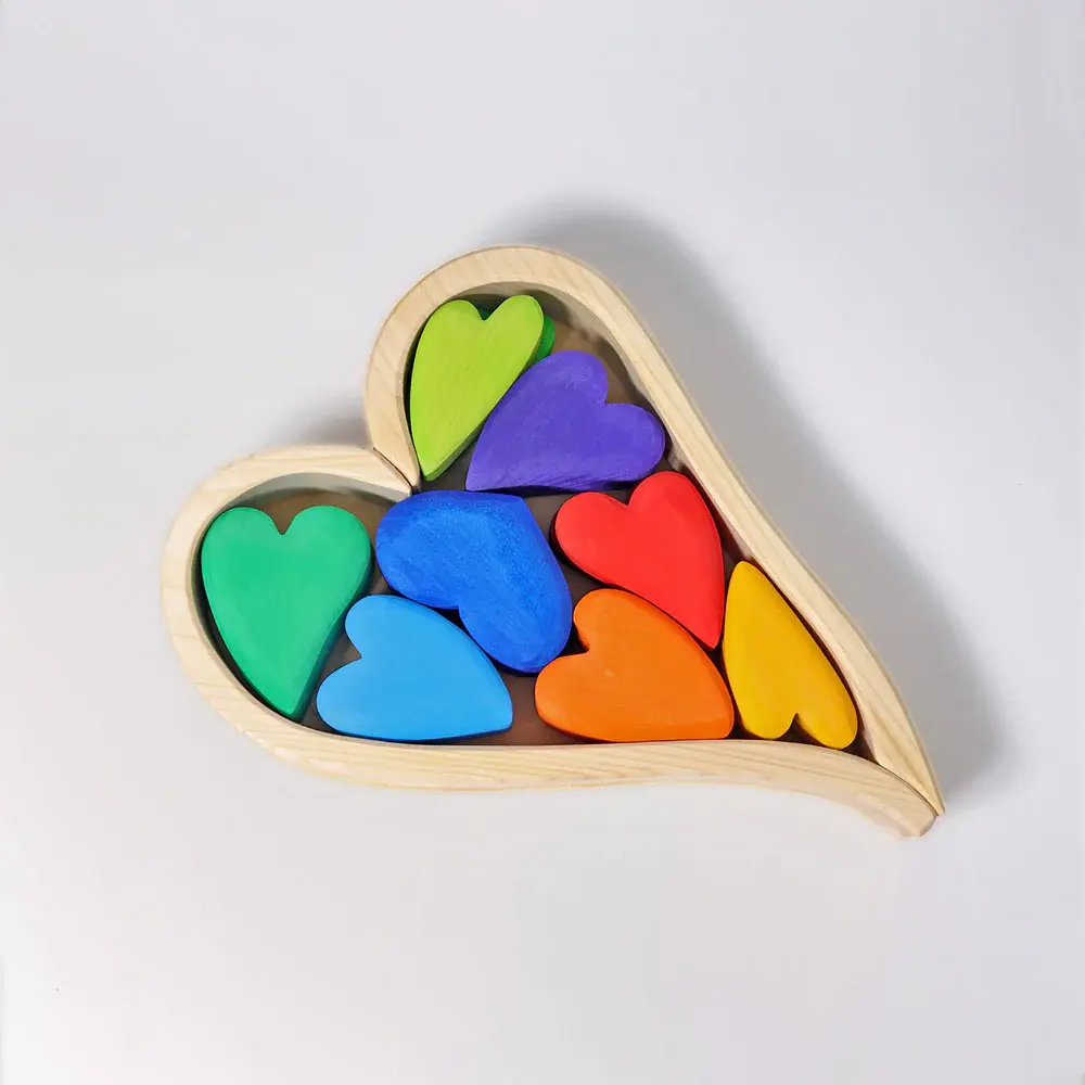 Grimm's Rainbow Heart Stacker