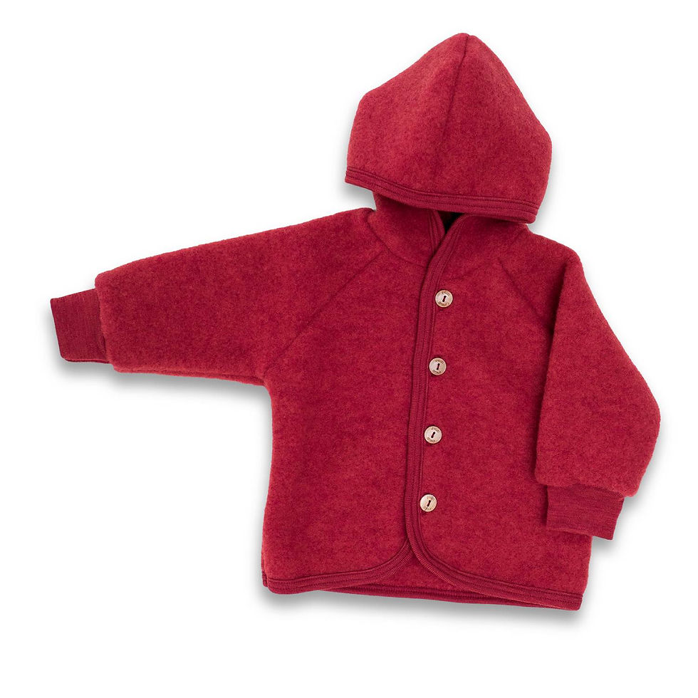 Engel Baby Wool Fleece Hooded Jacket Jasper