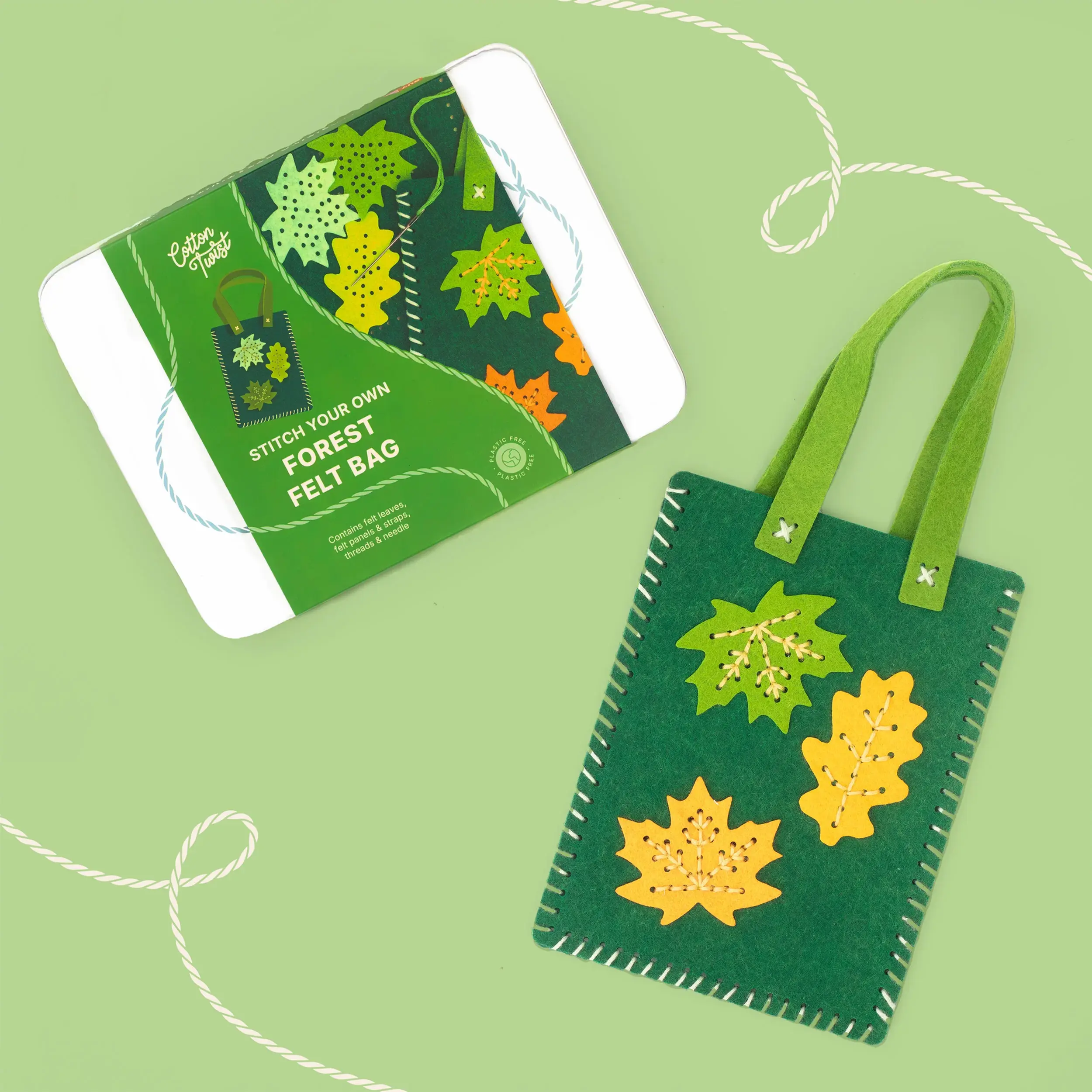 Stitch Your Own Forest Felt Bag