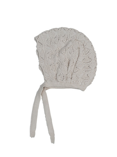 Serendipity Organics Cotton Knit Bonnet Oyster Sea Whistle