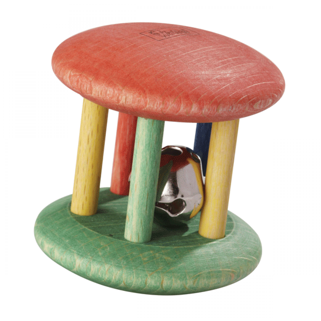 Nic Natural Wood Jingle Bell Rattle