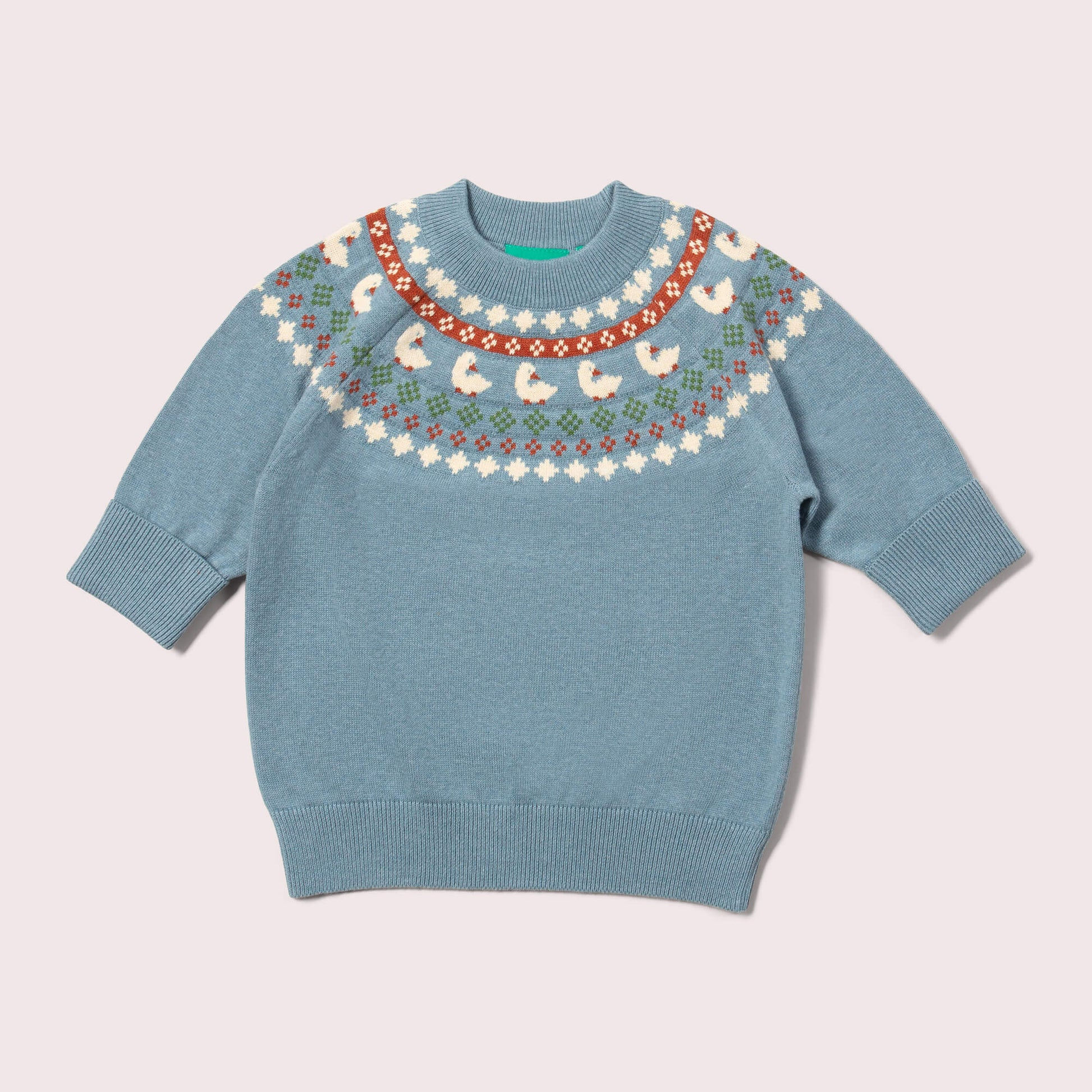 Little Green Radicals Fairisle Duck Jumper