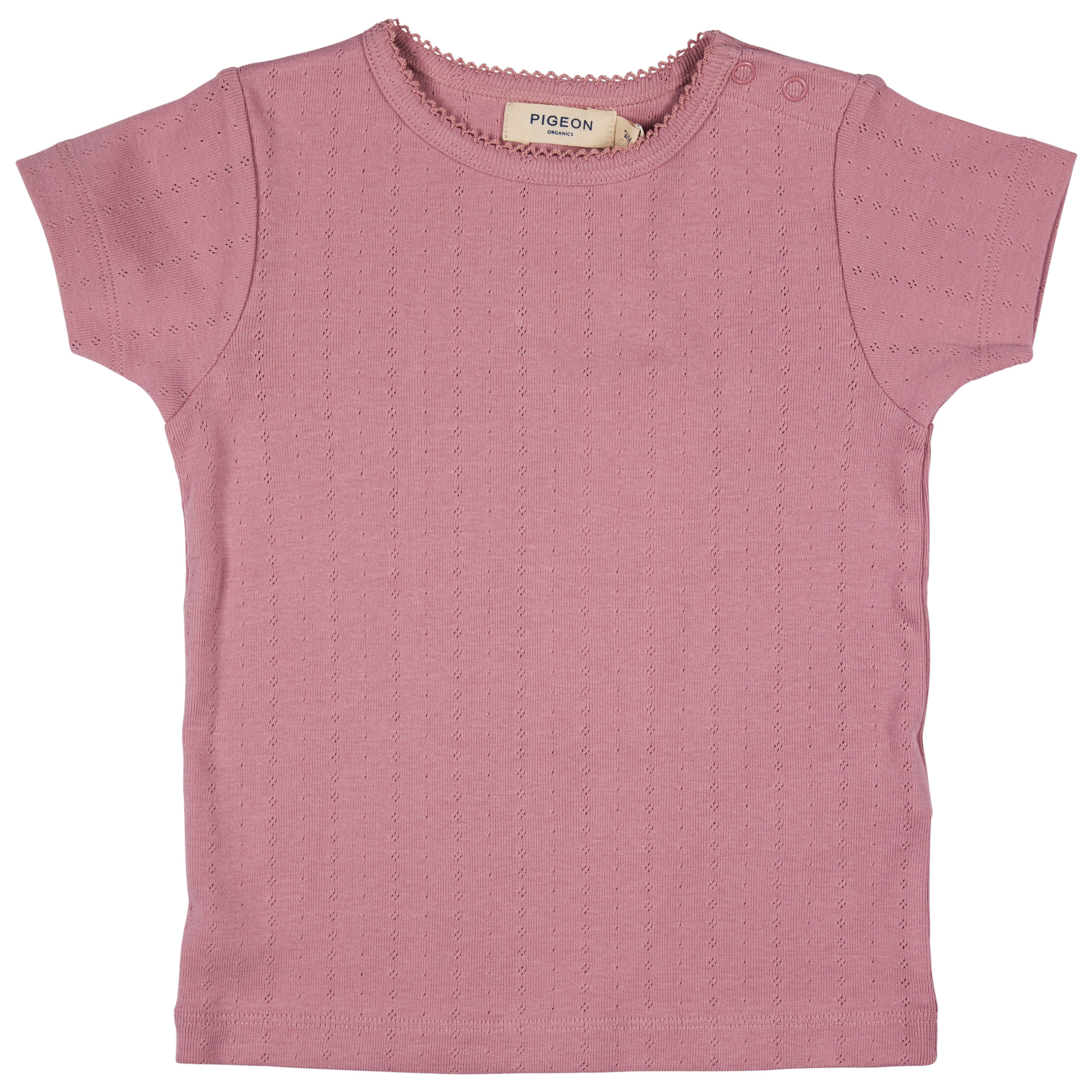 Pigeon Organics Pointelle Tee Pink