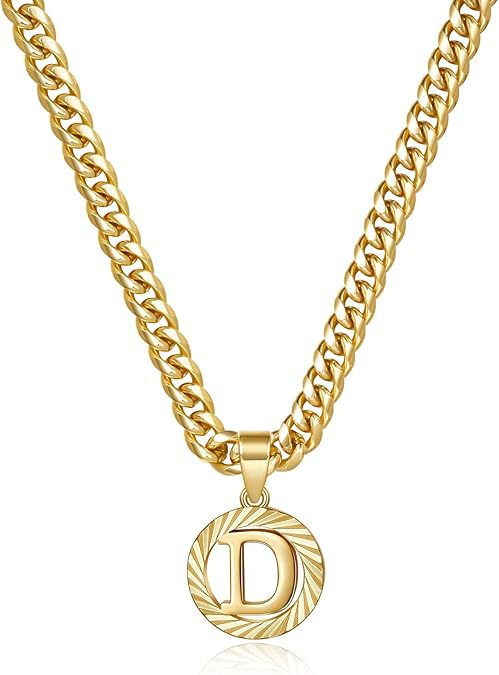 Thumbnail: Hollow Letter Pendant Necklace