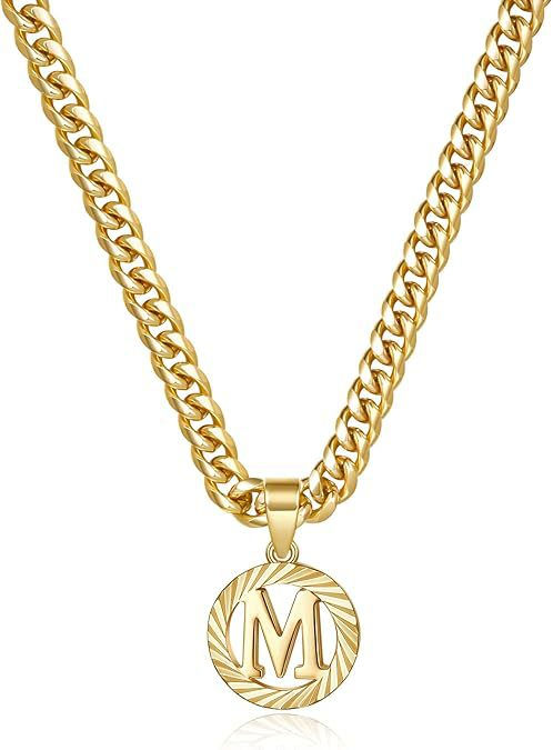 Thumbnail: Hollow Letter Pendant Necklace
