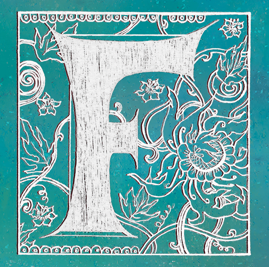 Illuminated Letter F