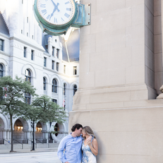 Newly engaged couple beginning wedding planning with intention