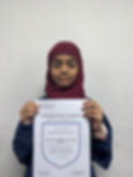 Our Top Student Hiba Fatima - Full Scores in all three subjects!