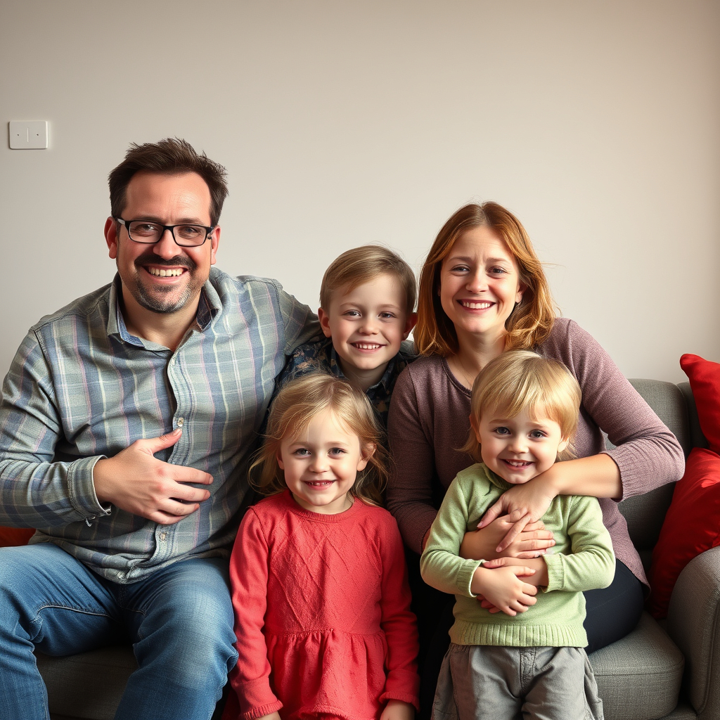 FAmilie mit erwachsenen und 3 kleinen, glücklichen Kindern.jpg