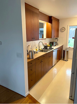 Existing conditions of mid-century kitchen