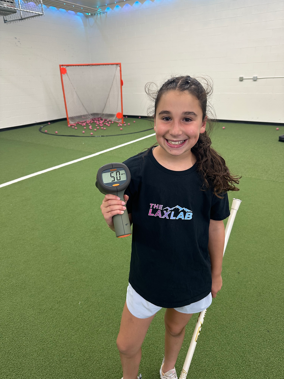 Eye-level view of a lacrosse player focusing on stick handling drills
