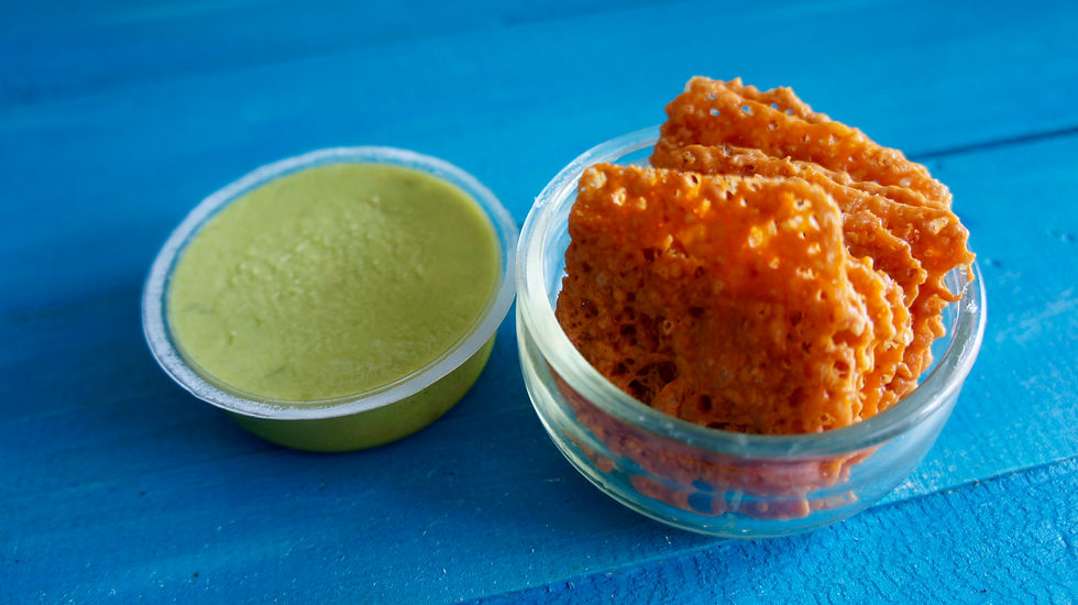 Cheese Crisps w/ Guacamole