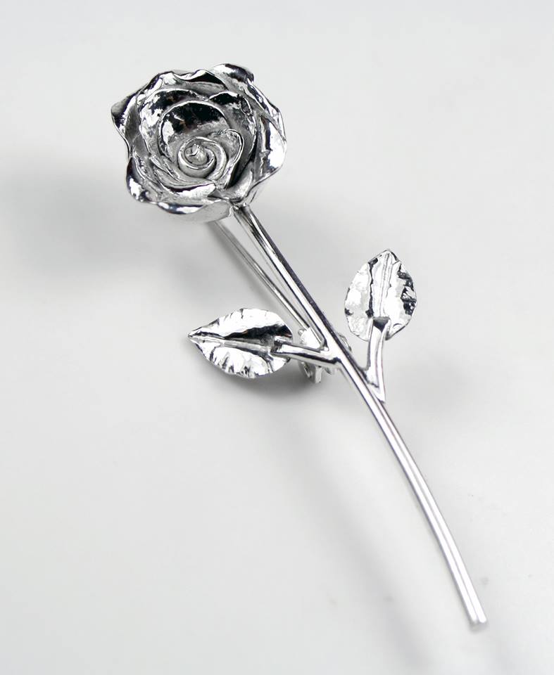 Custom made rose brooch