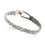 Thumbnail: 925 Sterling Silver Diagonal Basket Weave Bracelet with Opal Set Clasp