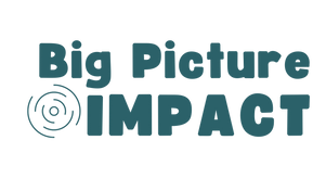 Big Picture Impact logo with ripple in teal