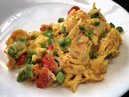 Cheesy Vegetable Scrambled Eggs
