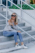 walmart top and jeans on girl on steps