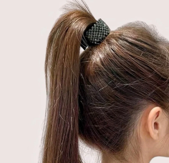 Thumbnail: Sophisticated Black Metal Ponytail Claw Clip: 1.8x1.6 inches, perfect for any occasion
