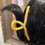 Thumbnail: Crisscross Matte Yellow Hair Claw Clip