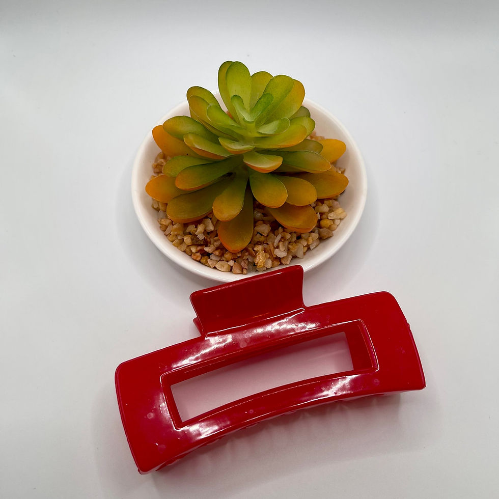 Thumbnail: Red Rectangular Hair Claw Clip