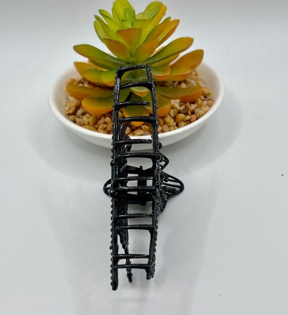 Thumbnail: Black Rhinestone Butterfly Metal Hair Claw Clip