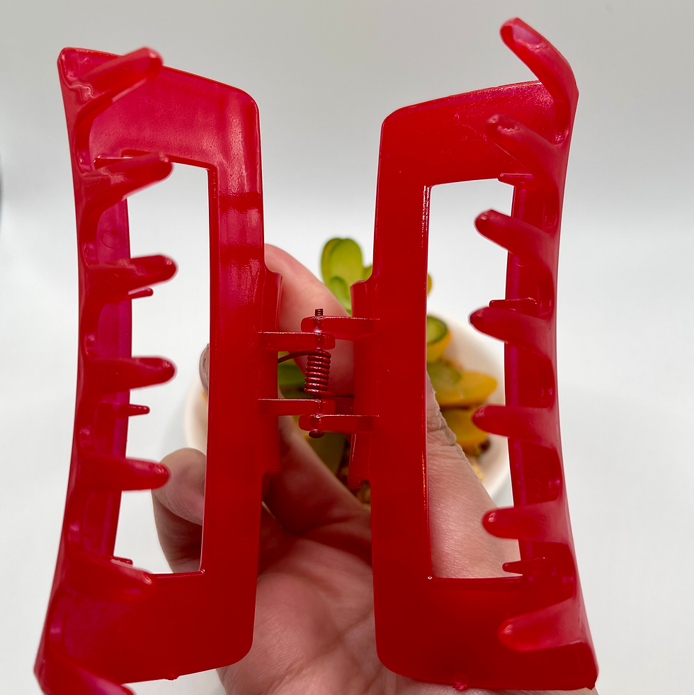 Thumbnail: Red Rectangular Hair Claw Clip