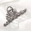 Thumbnail: Gun Metal Rhinestone Swan Hair Claw Clip 