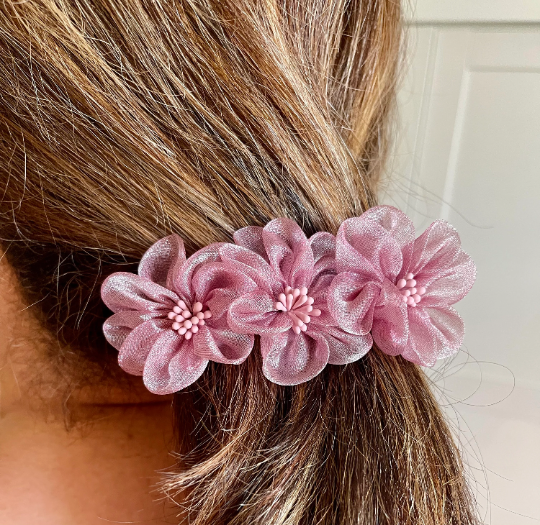 Thumbnail: Flowers Metal French Hair Clip