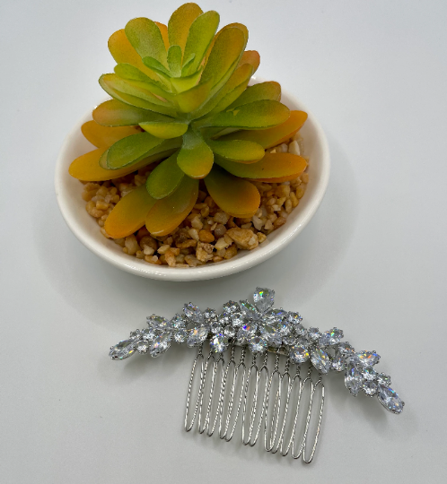 Thumbnail: Vintage CZ Hair Piece Comb