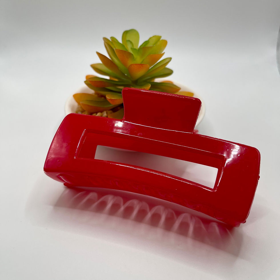 Thumbnail: Red Rectangular Hair Claw Clip