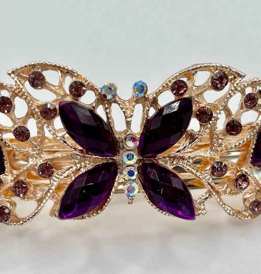 Thumbnail: Purplish Butterfly French Hair Clip