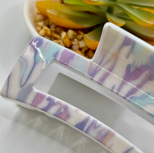 Thumbnail: Acetate Rectangular Hair Claw Clip