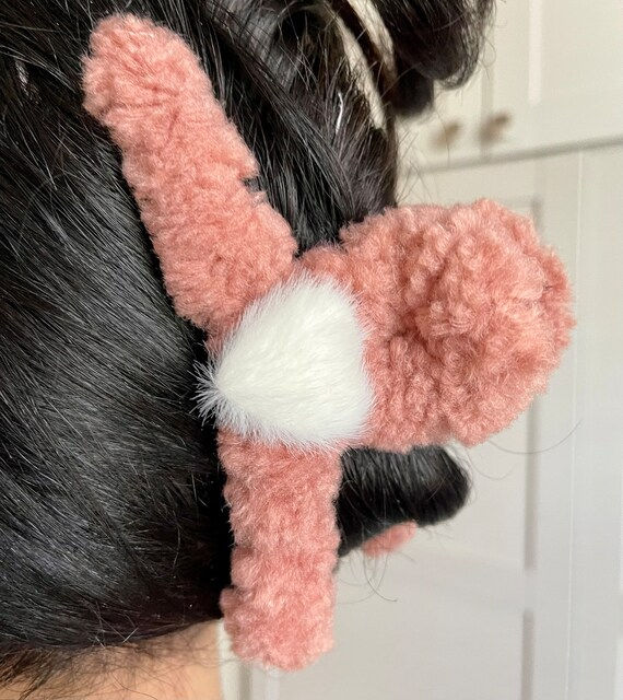 Thumbnail: harm meets comfort with our Large Dusty Rose Teddy Plush Fur Claw.