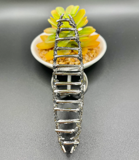 Thumbnail: Gun Metal Black Rhinestone  Hair Claw Clip 