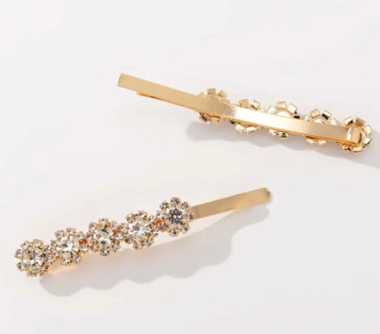 Thumbnail: Gold Metal Hair Bobby-pin Set 