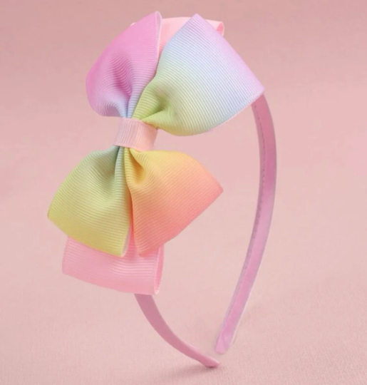 Thumbnail: Girl’s Pink & Pastels Color Bow Headband