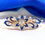 Thumbnail: Rhinestone Sapphire Golden French Hair Clip 