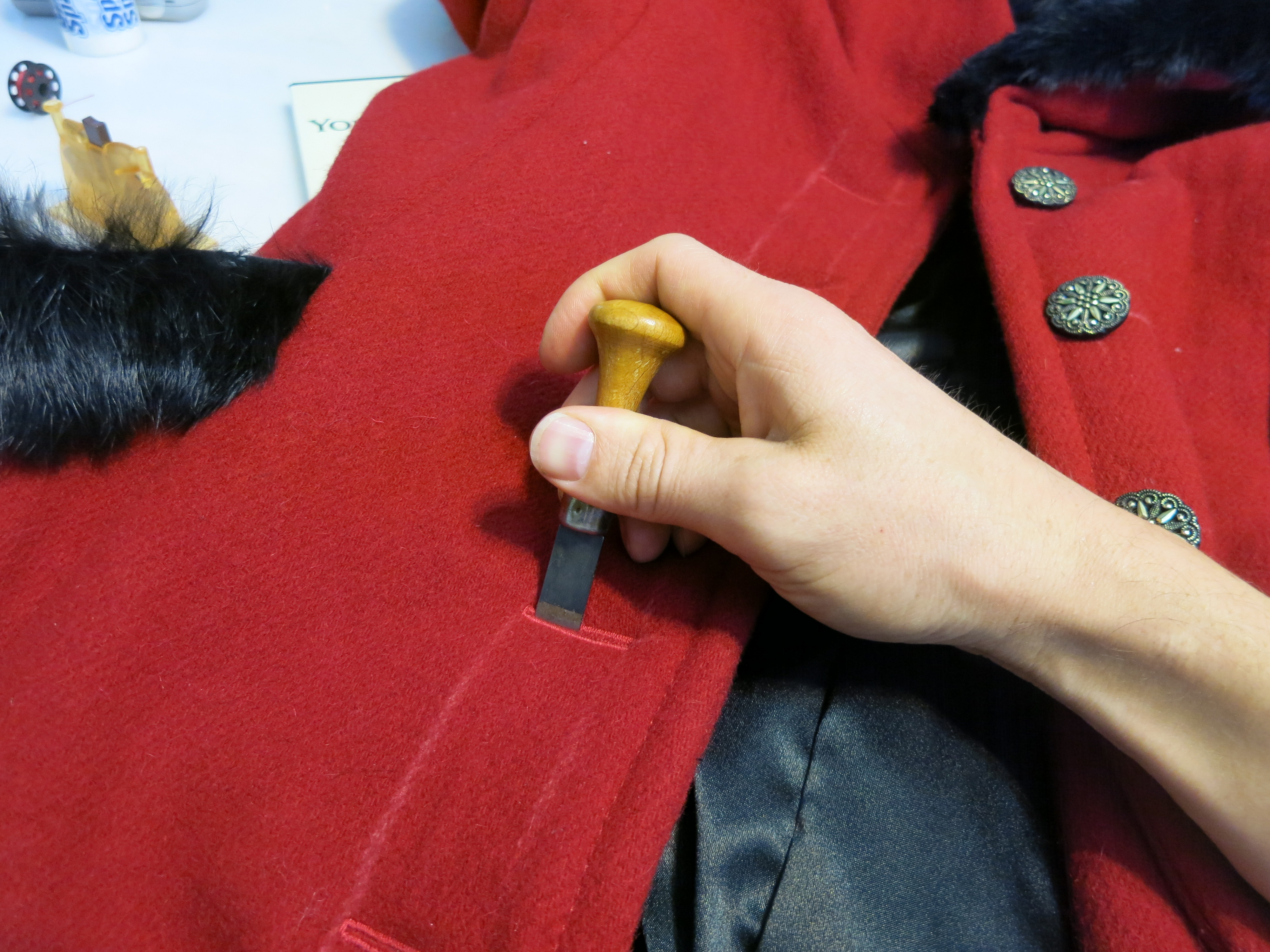 Cutting Button Holes