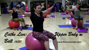 Cathe Live Review: Upper Body w Ball (#52)