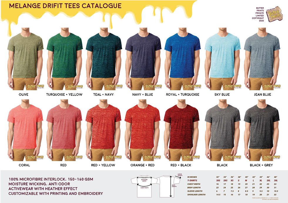 Melange Interlock Drifit T-shirts