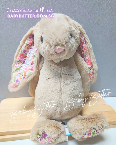 Bashful Pink Bunny (Medium, 31cm) - Personalised Jellycat Bunny